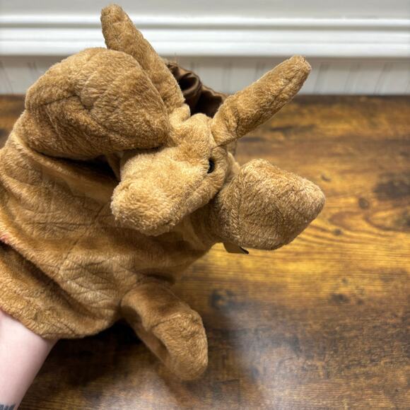 Folkmanis Armadillo Hand Puppet Play Pretend Theatre Plush Stuffed Animal Toy - Picture 13 of 16